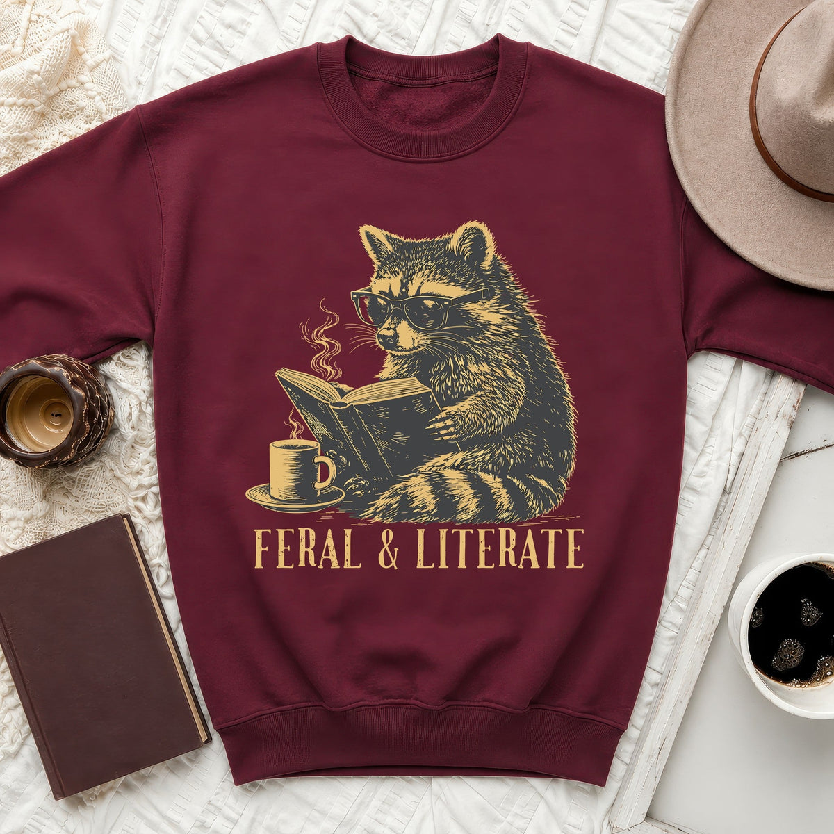 Literate Raccoon Sweatshirt