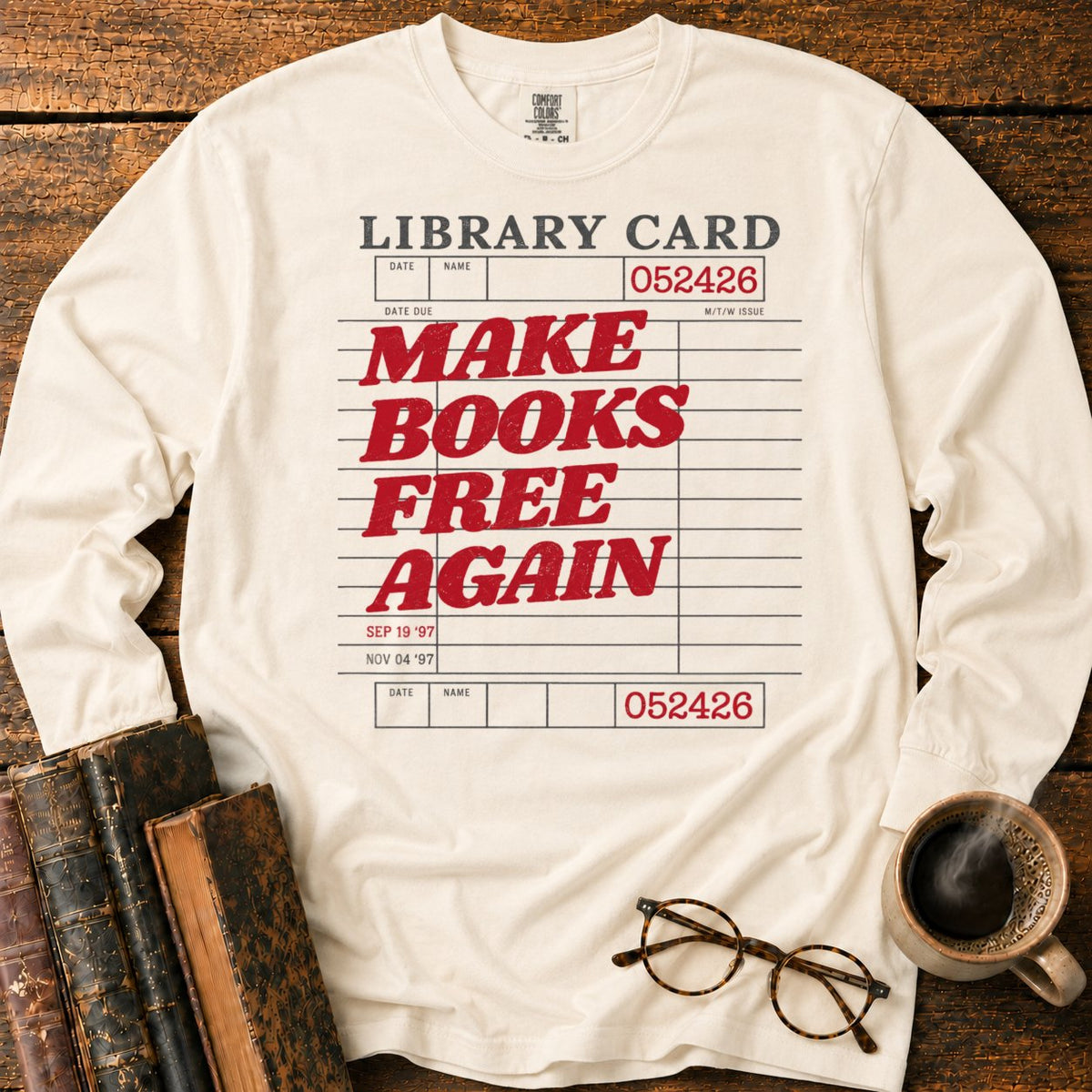 Make Books Free Again LS T-Shirt in Ivory – BooksThreads