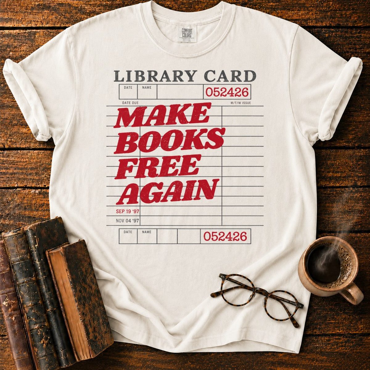 Make Books Free Again T-Shirt in White – BooksThreads