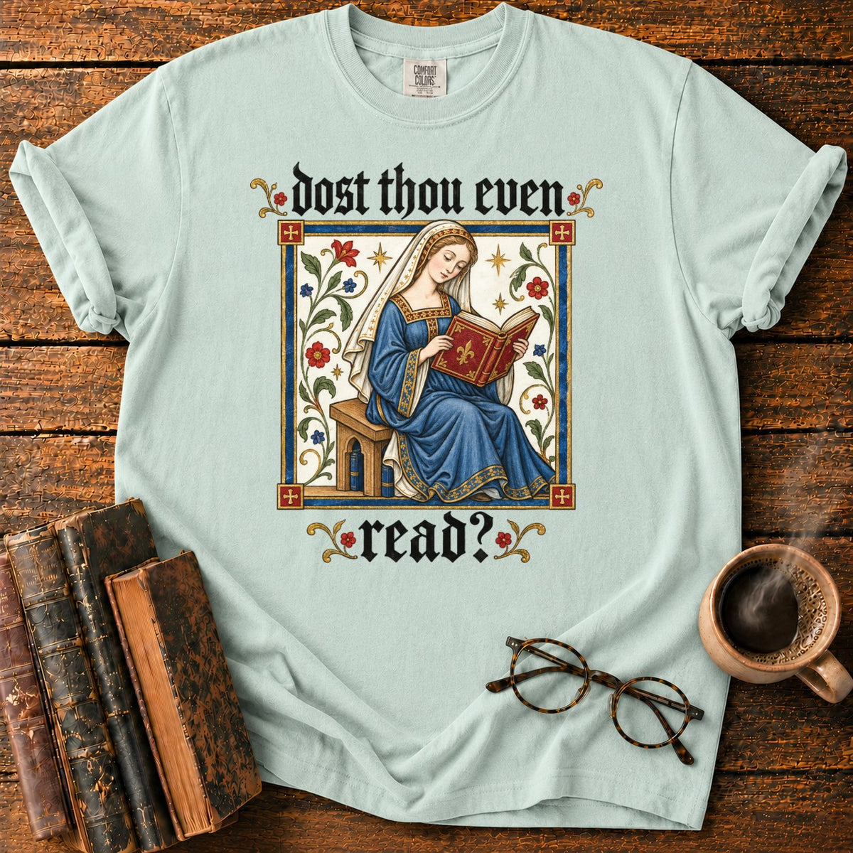 Medieval Reader Blackletter T-Shirt in Bay – BooksThreads