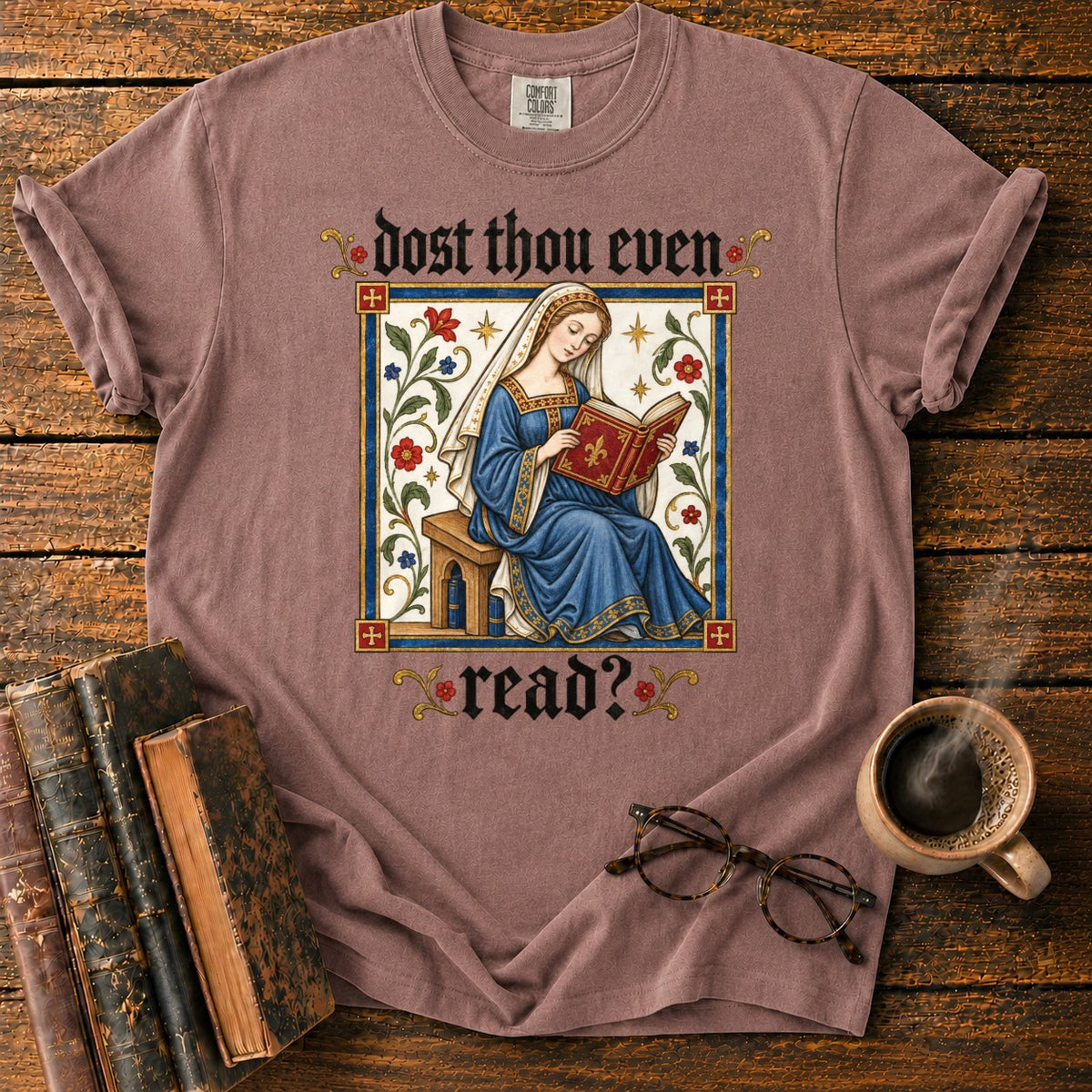 Medieval Reader Blackletter T-Shirt in Espresso – BooksThreads