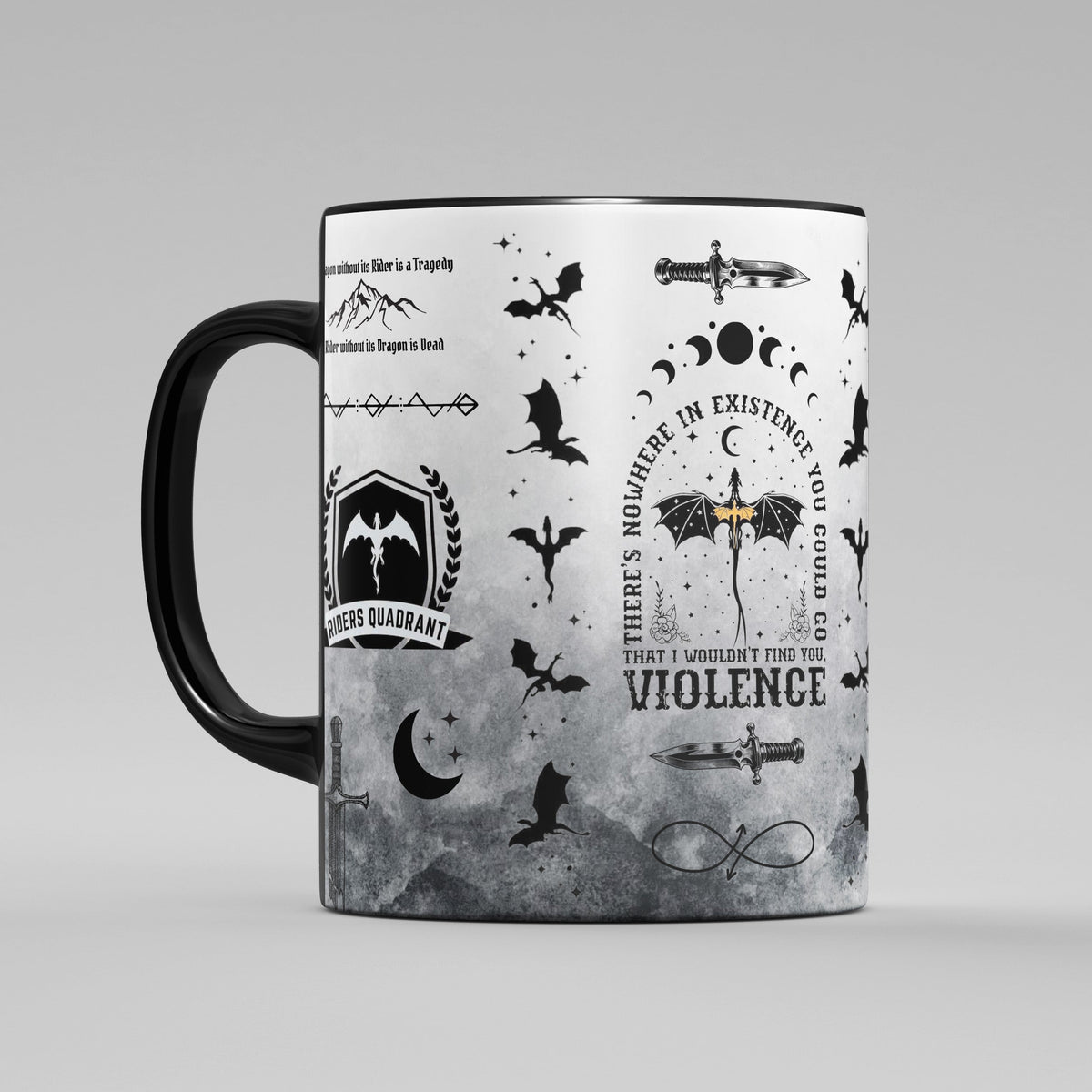 Black Fourth Wing Mug