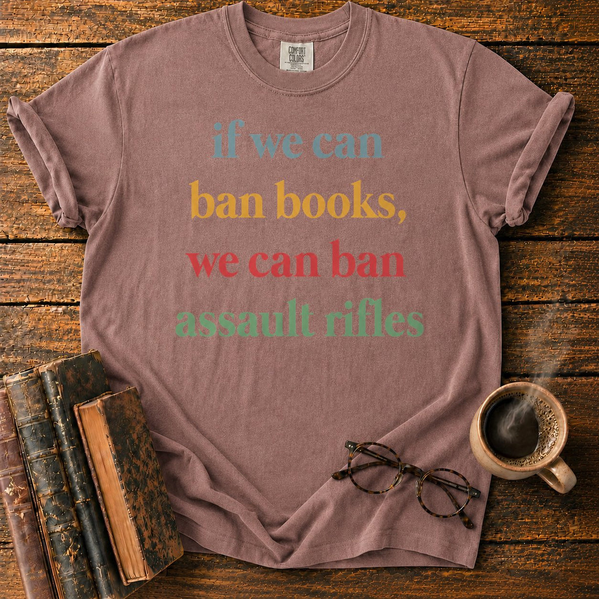 Muted Serif Typography T-Shirt in Espresso – BooksThreads