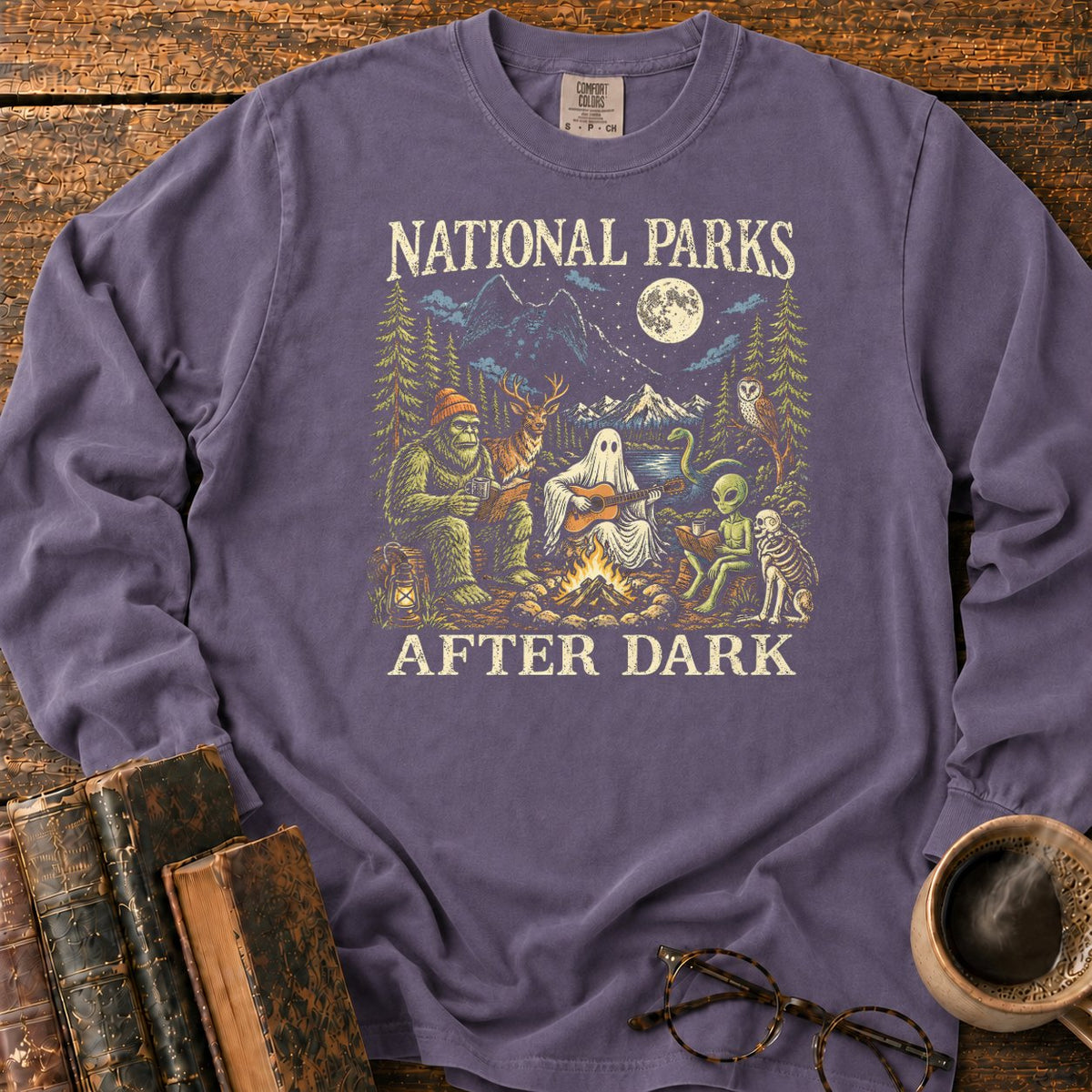 National Parks After Dark LS T-Shirt in Grape – BooksThreads