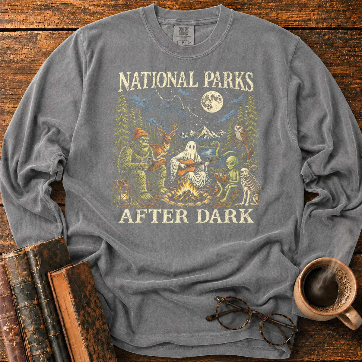 National Parks After Dark LS T-Shirt in Pepper – BooksThreads