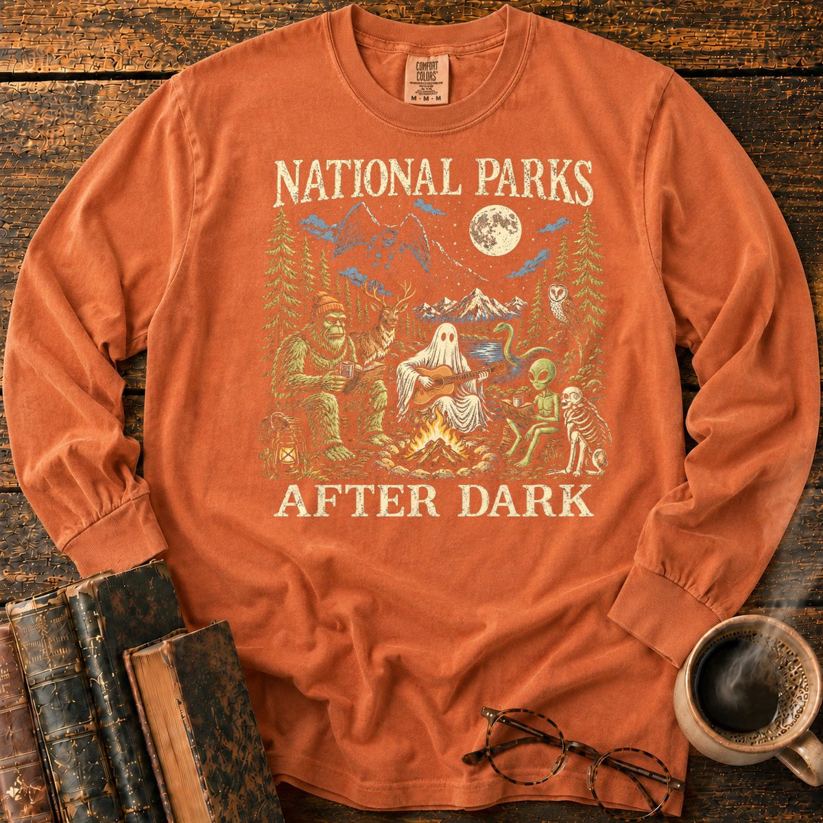 National Parks After Dark LS T-Shirt in Yam – BooksThreads