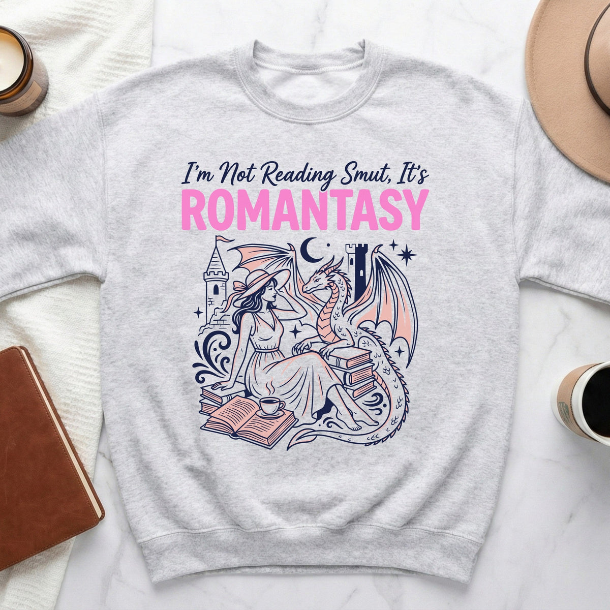 Not Smut, It's Romantasy Dragon Sweatshirt