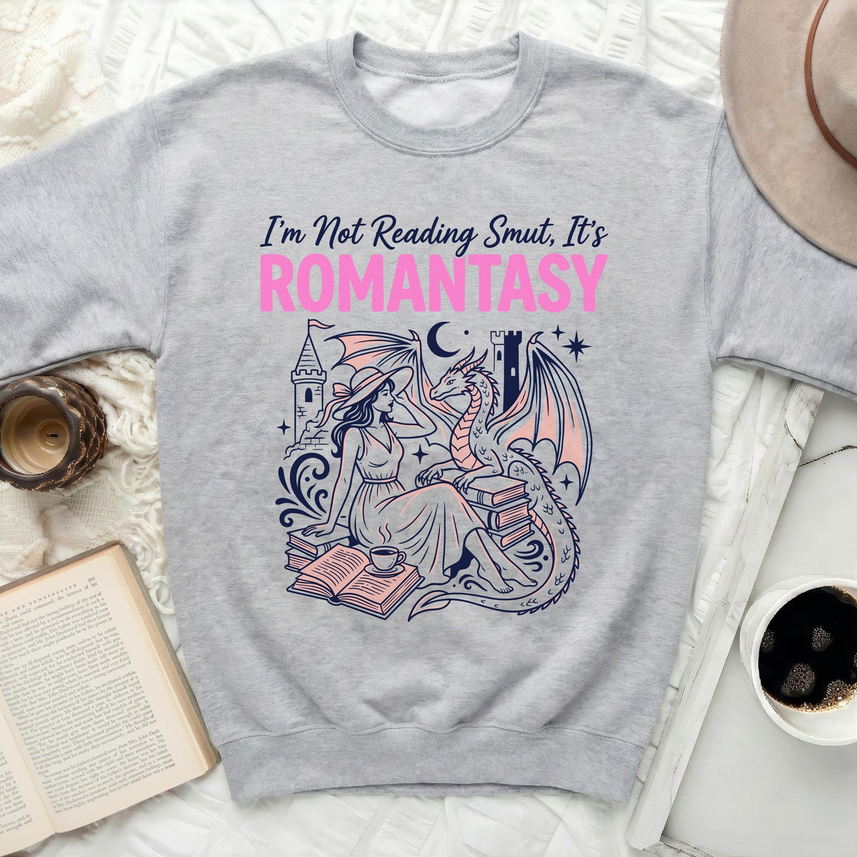 Not Smut, It's Romantasy Dragon Sweatshirt