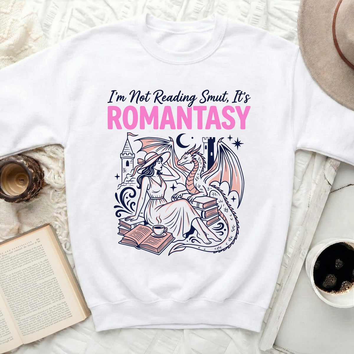Not Smut, It's Romantasy Dragon Sweatshirt