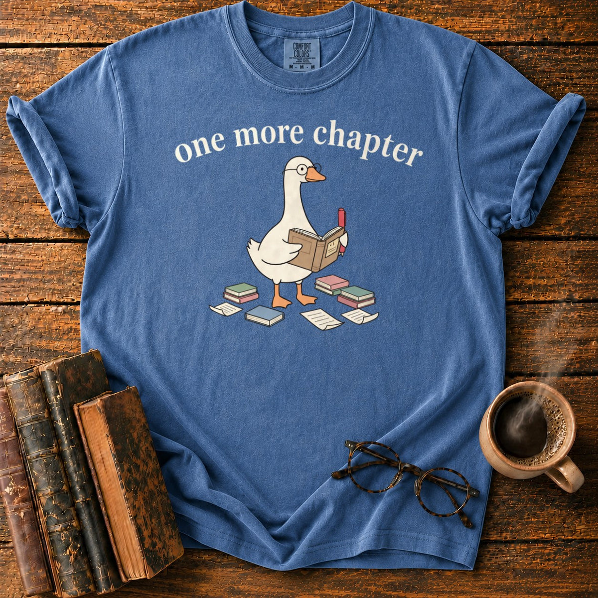 One More Chapter Goose T-Shirt in Denim – BooksThreads