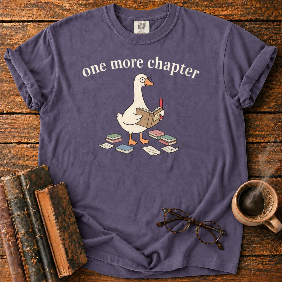One More Chapter Goose T-Shirt in Grape – BooksThreads