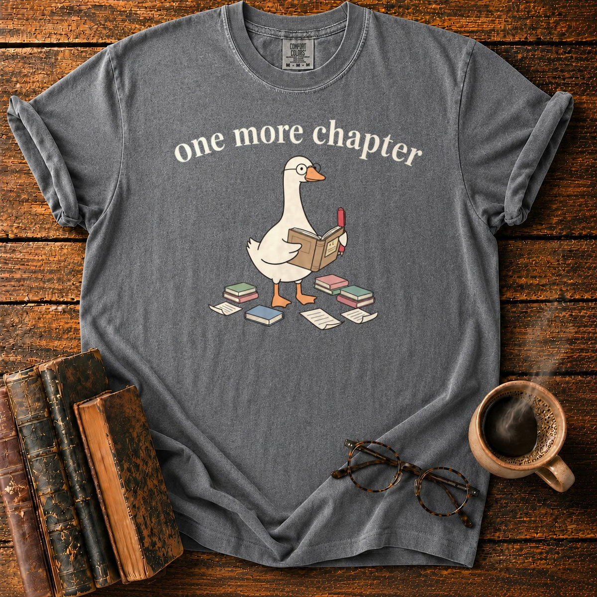 One More Chapter Goose T-Shirt in Pepper – BooksThreads