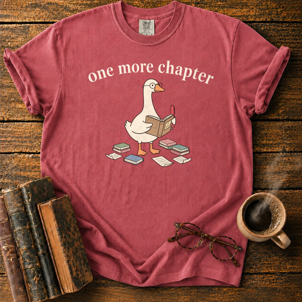 One More Chapter Goose T-Shirt in Watermelon – BooksThreads