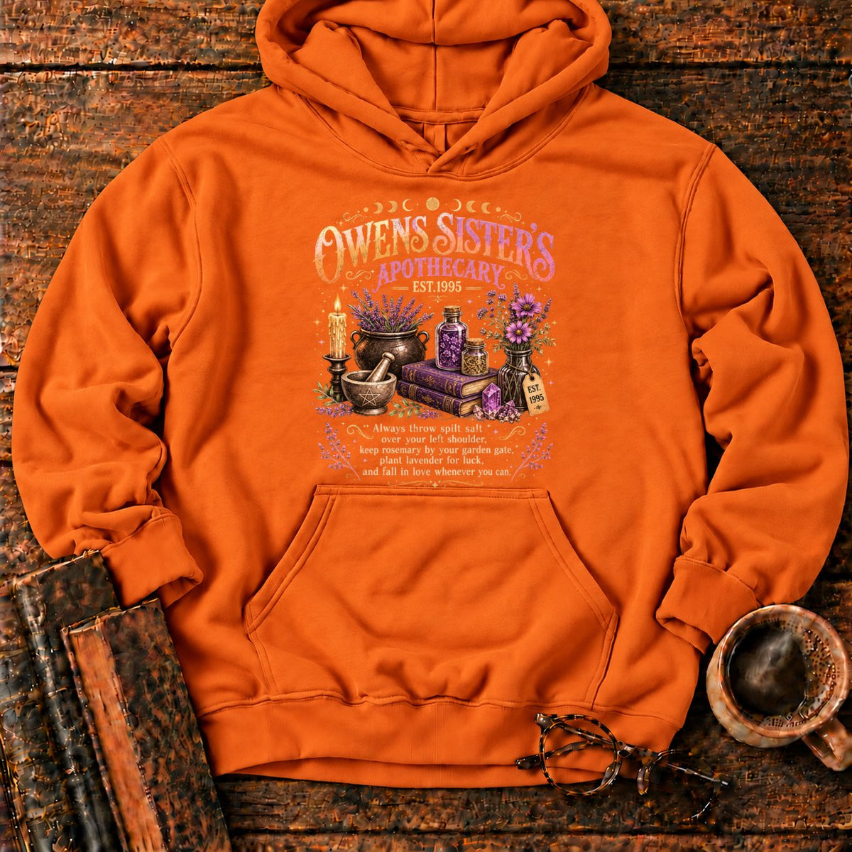 Owens Sisters Apothecary Garden Hoodie in Orange – BooksThreads