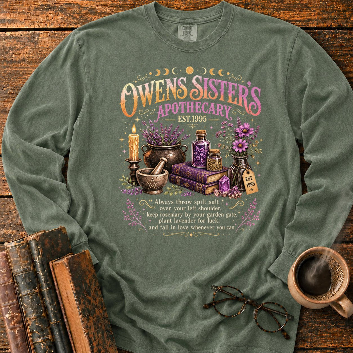 Owens Sisters Apothecary Garden LS T-Shirt in Hemp – BooksThreads
