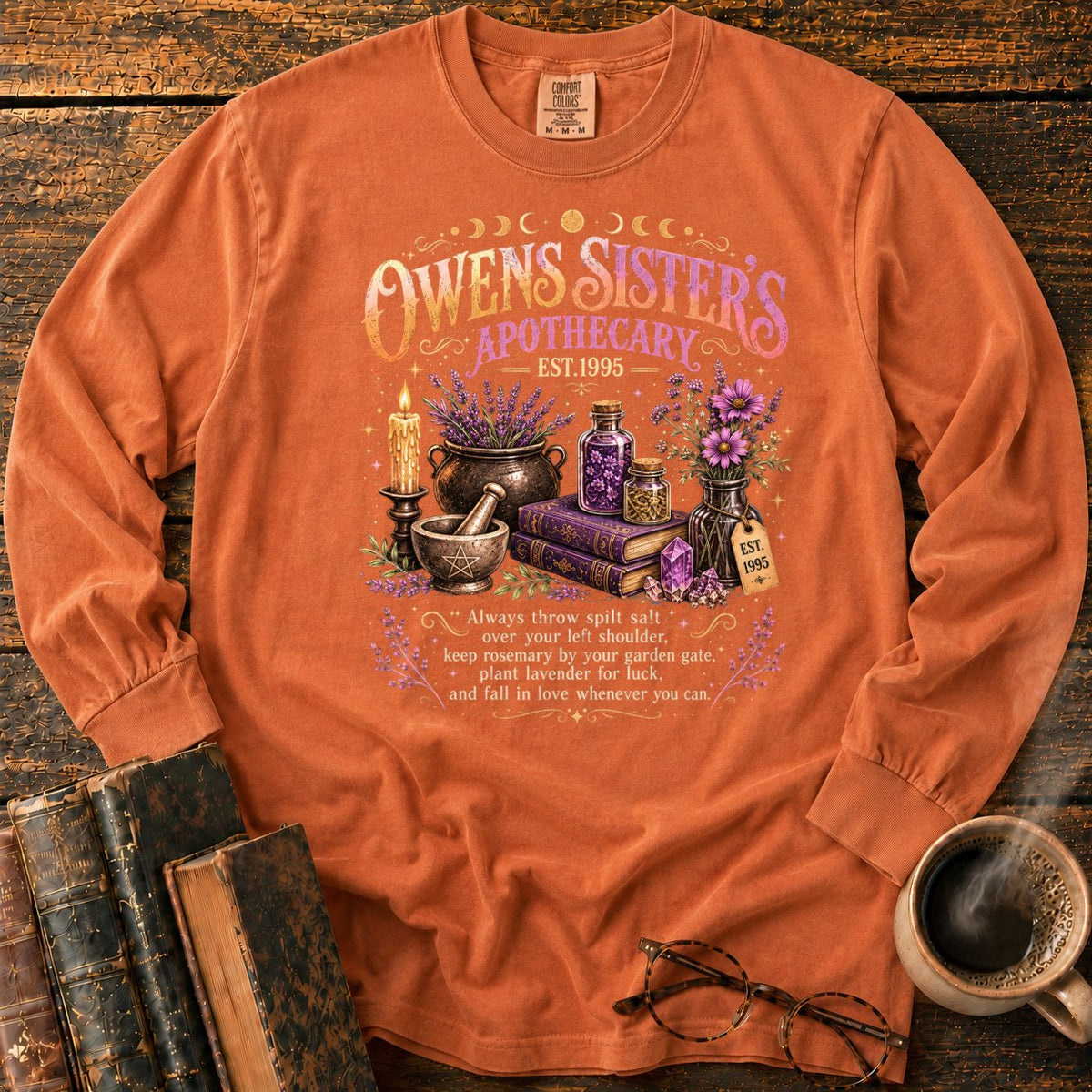 Owens Sisters Apothecary Garden LS T-Shirt in Yam – BooksThreads