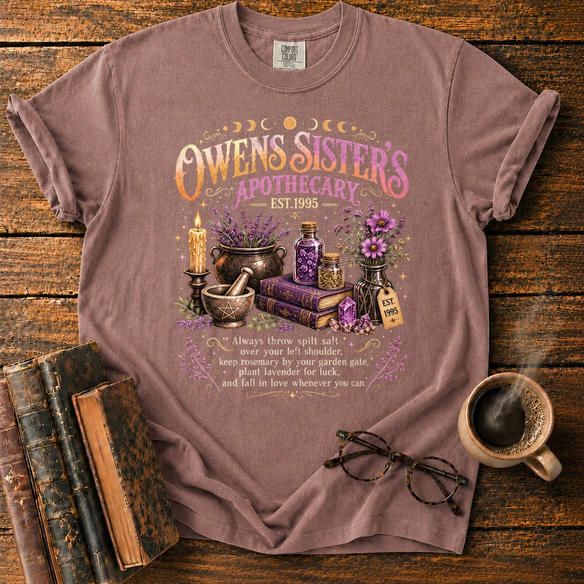 Owens Sisters Apothecary Garden T-Shirt in Espresso – BooksThreads