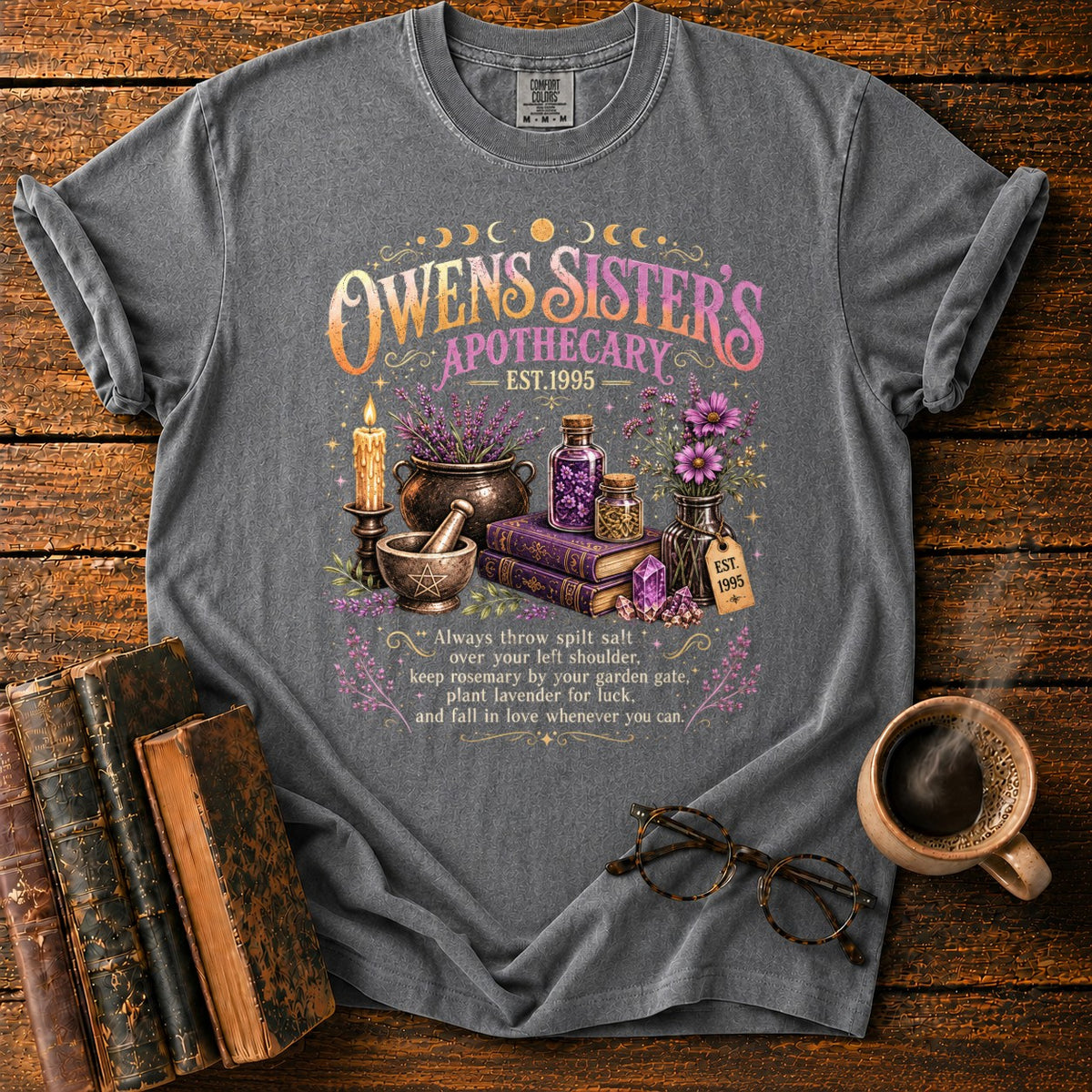 Owens Sisters Apothecary Garden T-Shirt in Pepper – BooksThreads