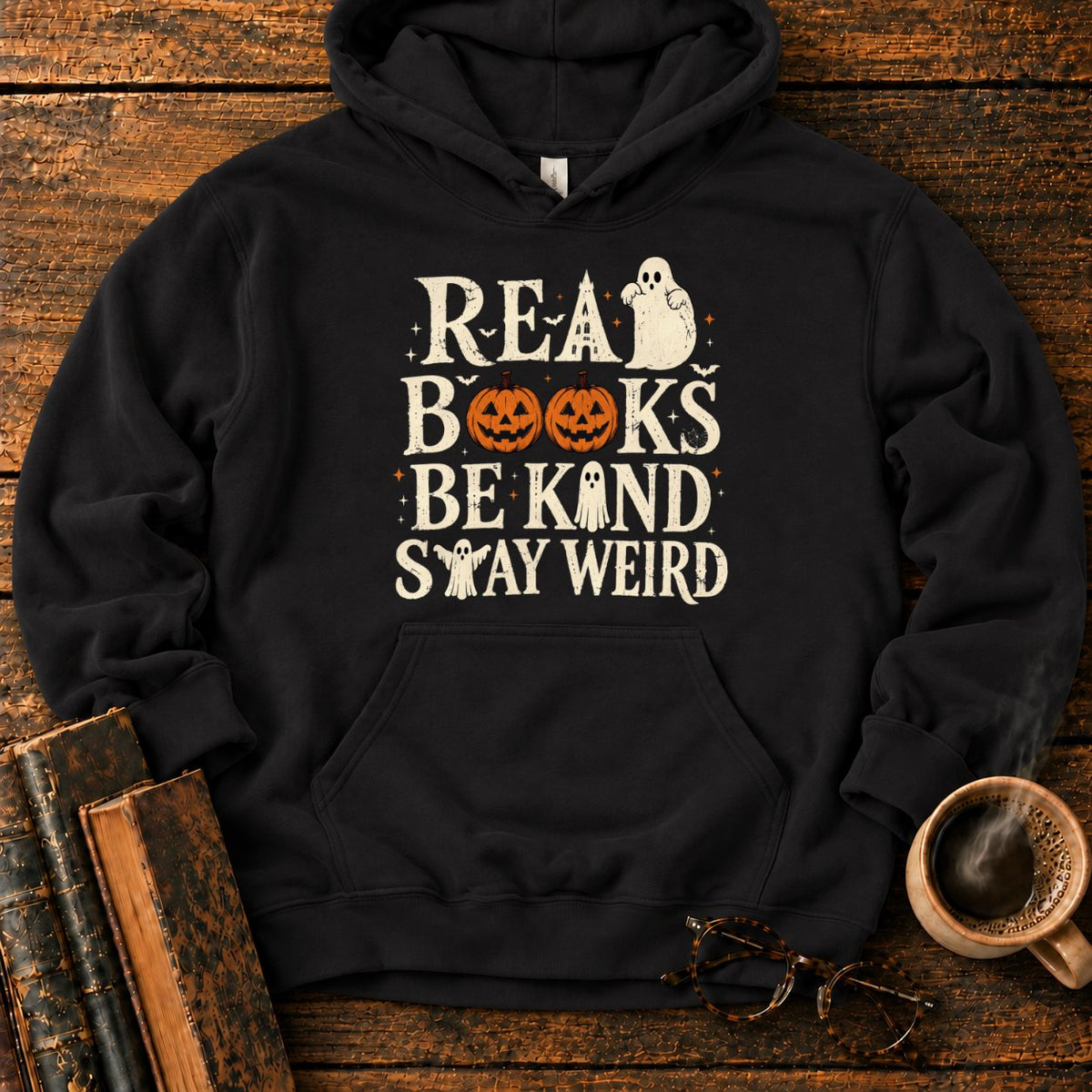 Read Books Be Kind Stay Weird Hoodie in Black – BooksThreads