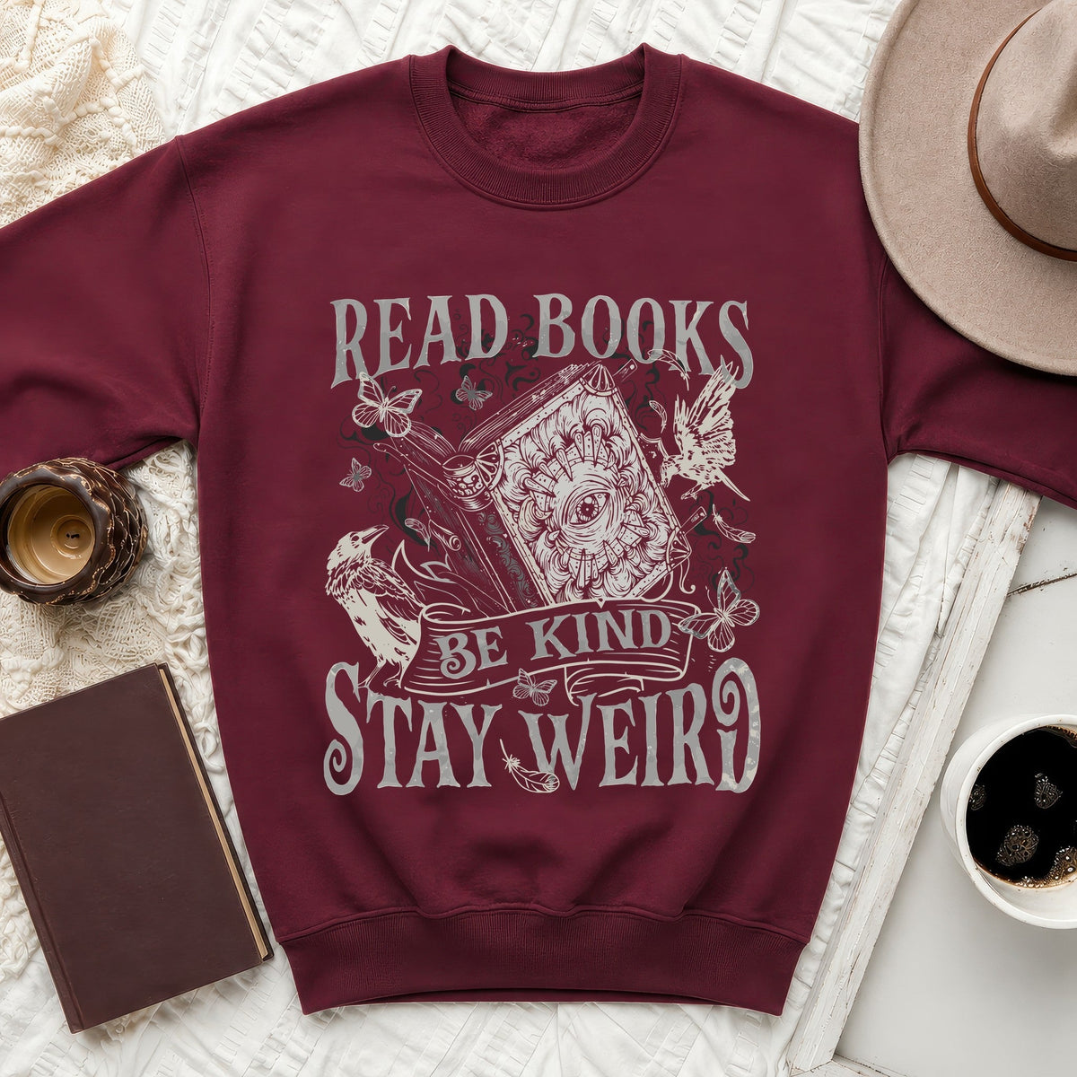 Read Books Stay Weird Sweatshirt