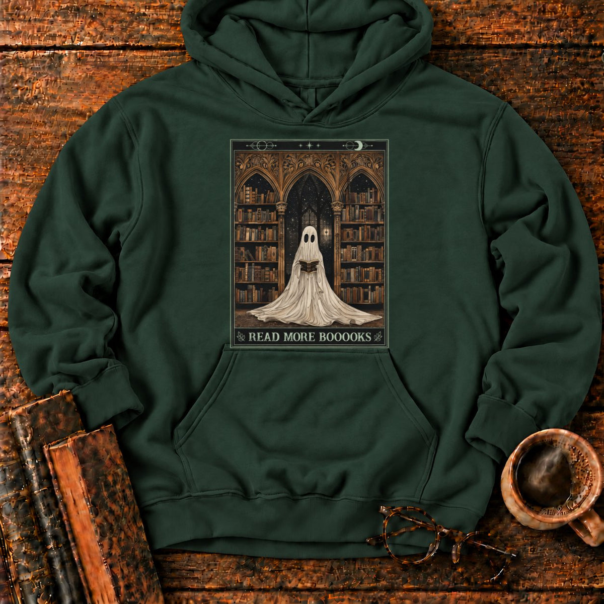 Read More Booooks Hoodie in Forest Green – BooksThreads