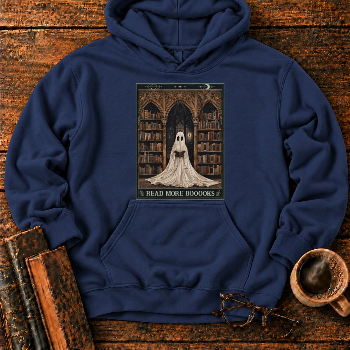 Read More Booooks Hoodie in Navy – BooksThreads