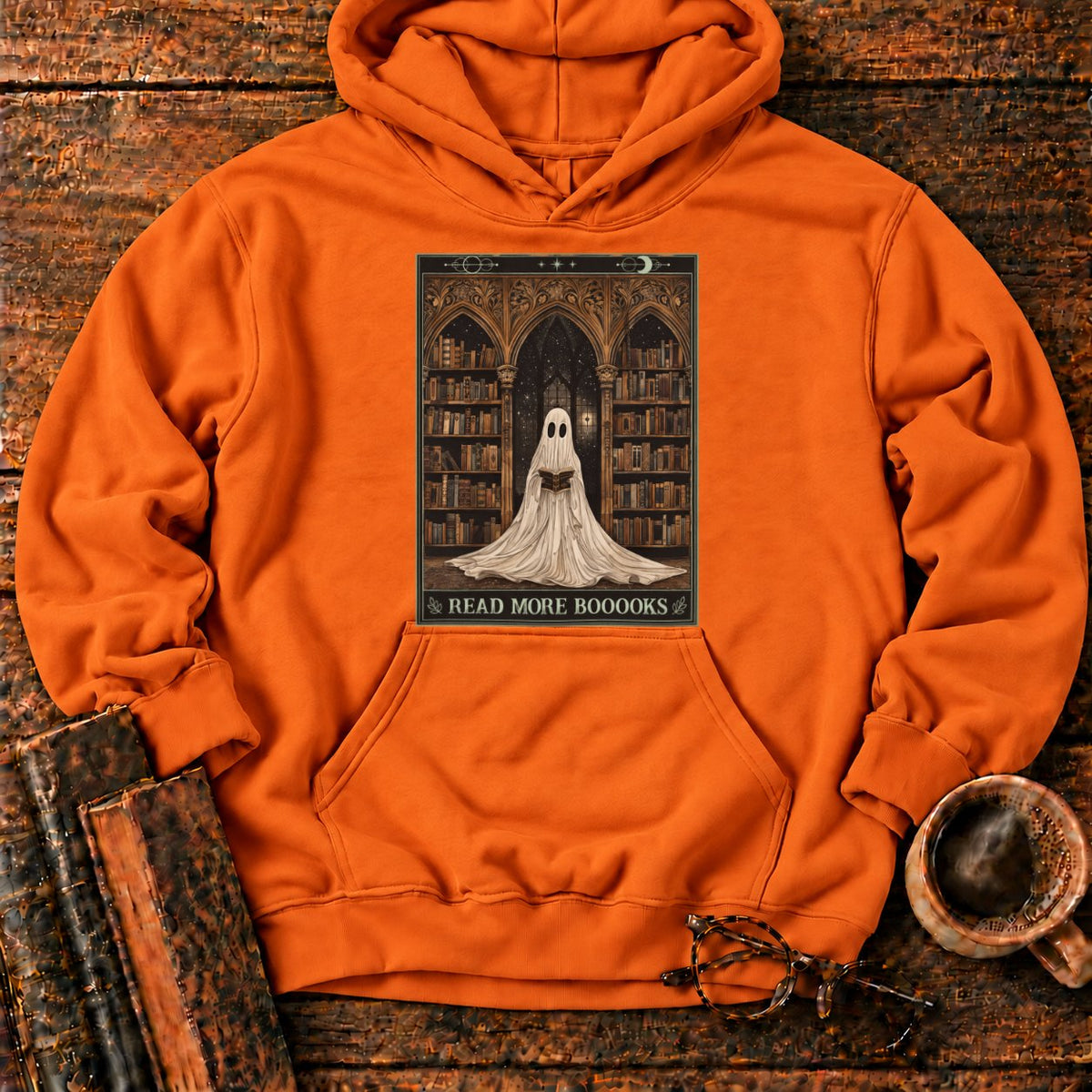 Read More Booooks Hoodie in Orange – BooksThreads