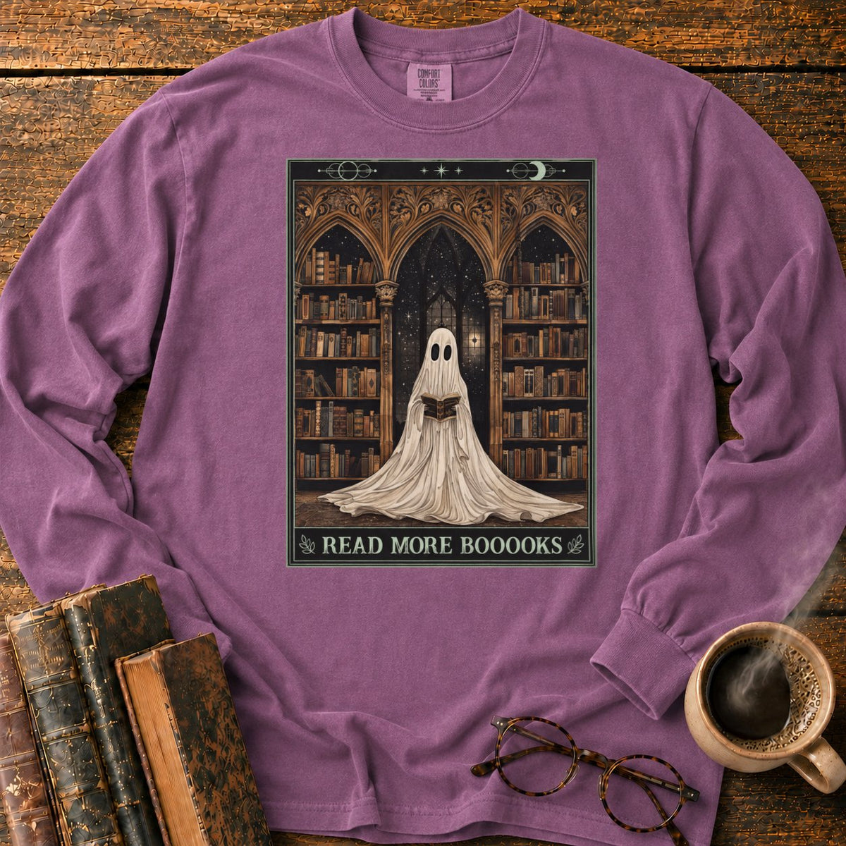 Read More Booooks LS T-Shirt in Berry – BooksThreads