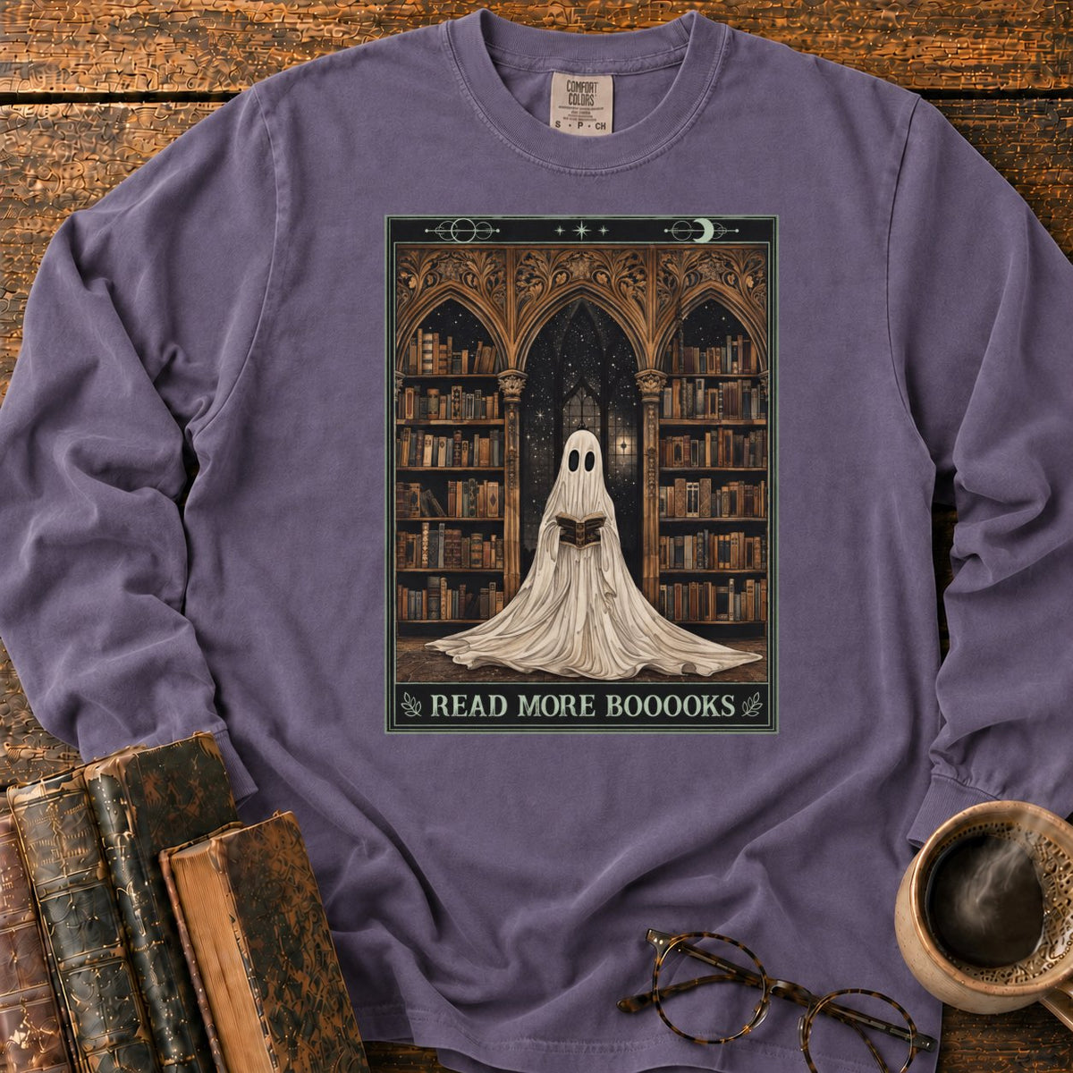 Read More Booooks LS T-Shirt in Grape – BooksThreads