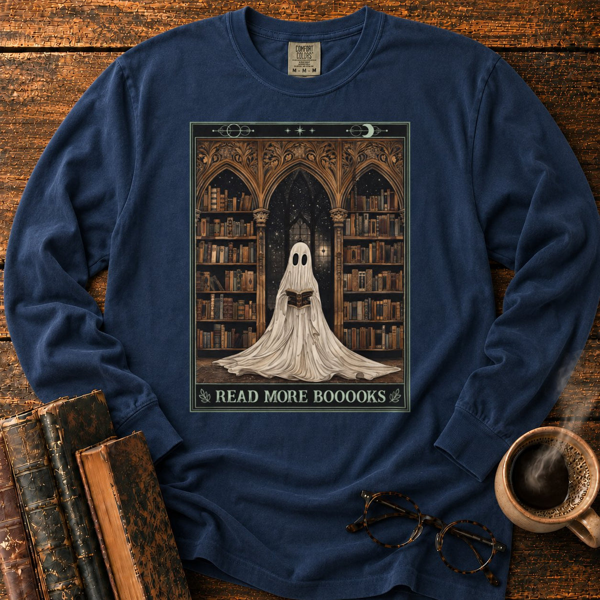 Read More Booooks LS T-Shirt in Midnight – BooksThreads