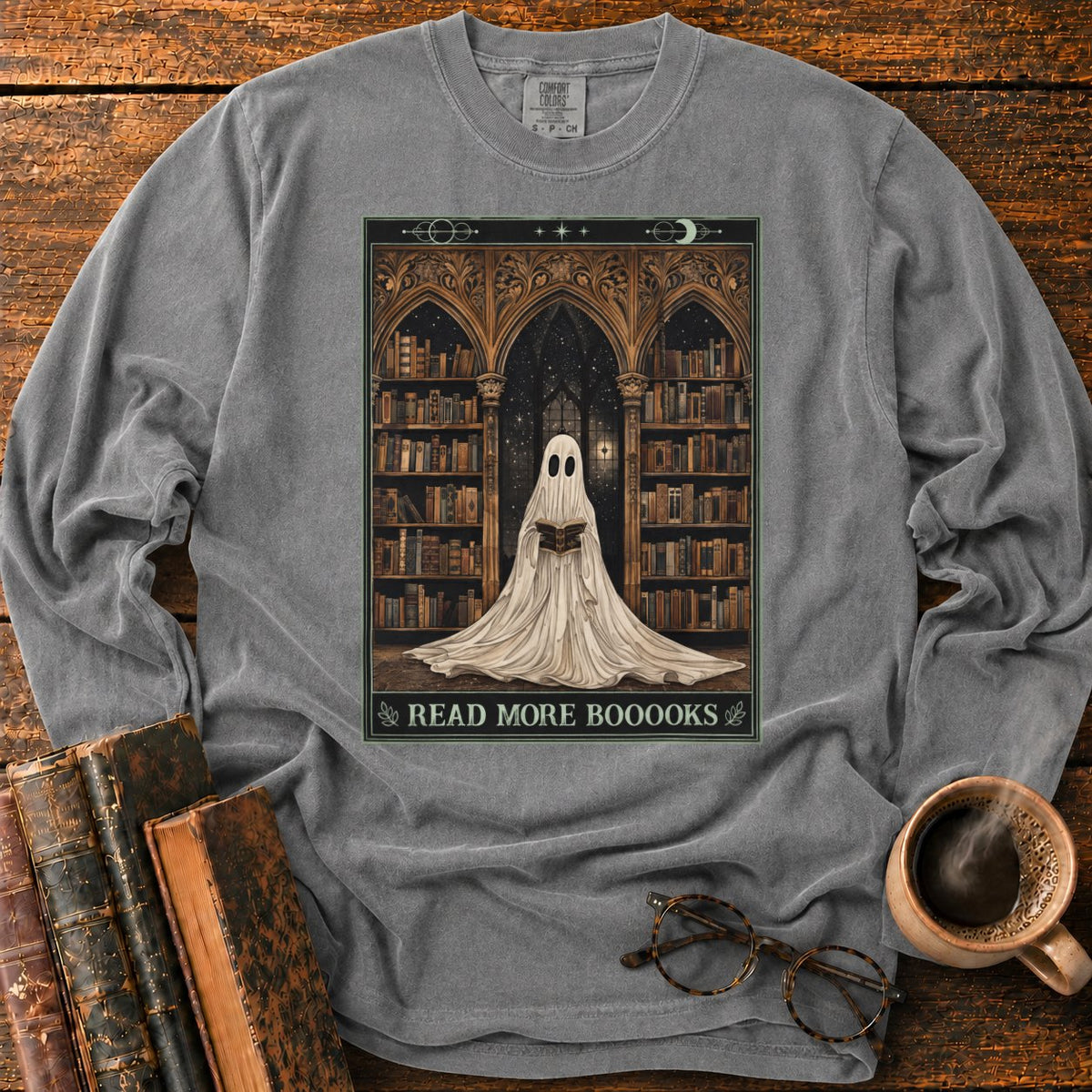 Read More Booooks LS T-Shirt in Pepper – BooksThreads
