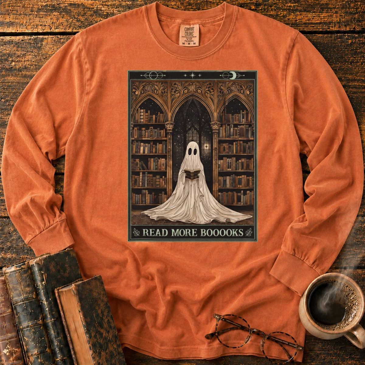 Read More Booooks LS T-Shirt in Yam – BooksThreads