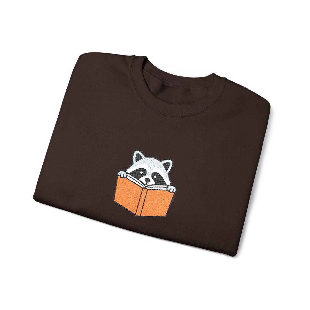 Reading Raccoon Embroidered Sweatshirt