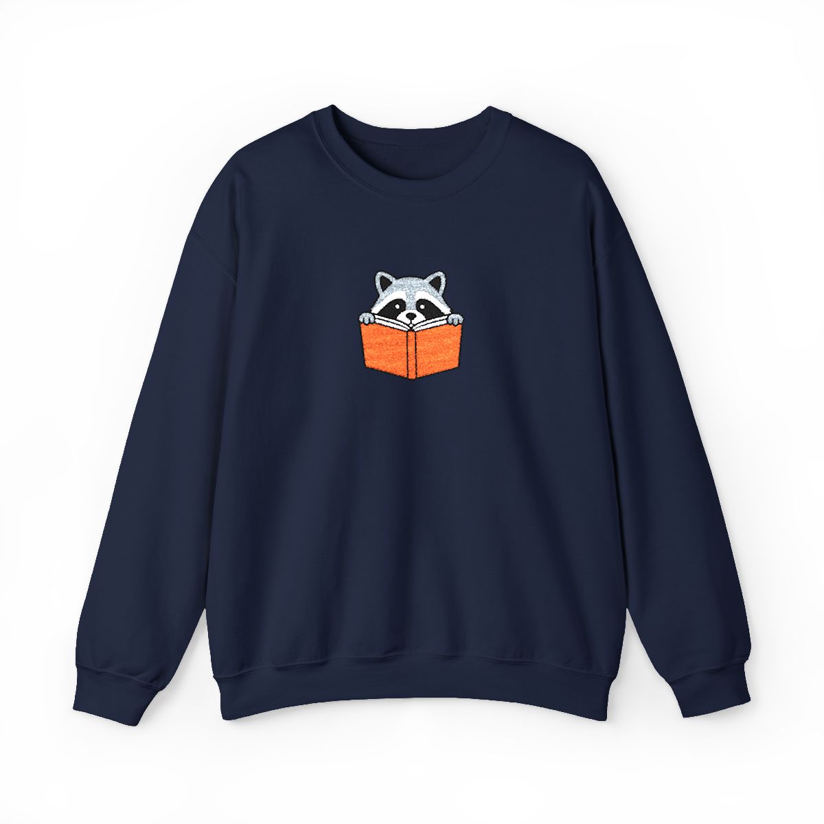 Reading Raccoon Embroidered Sweatshirt