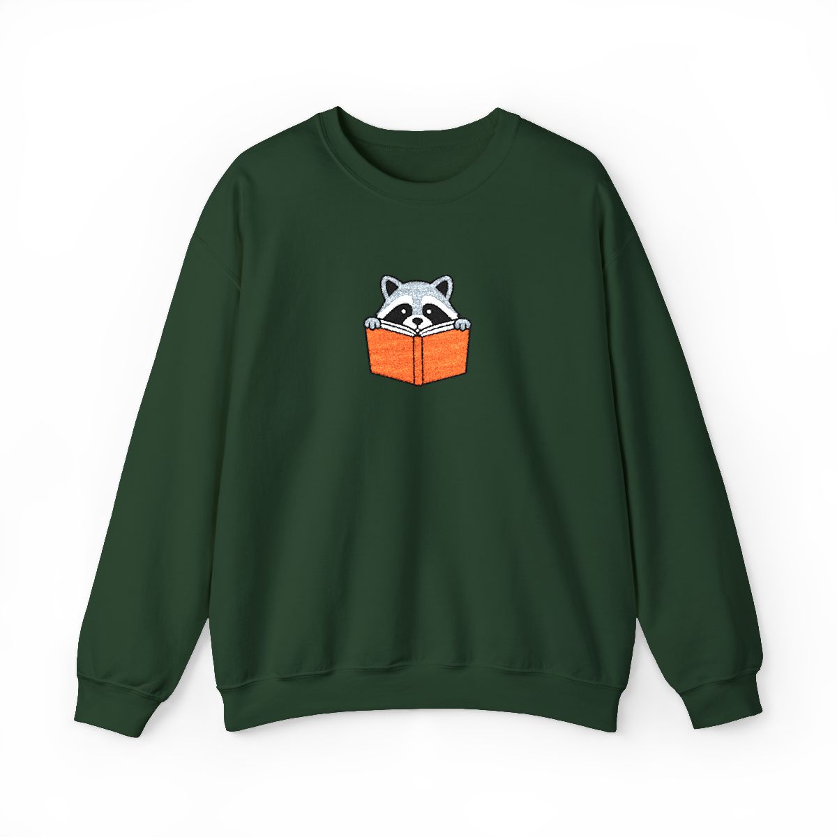 Reading Raccoon Embroidered Sweatshirt