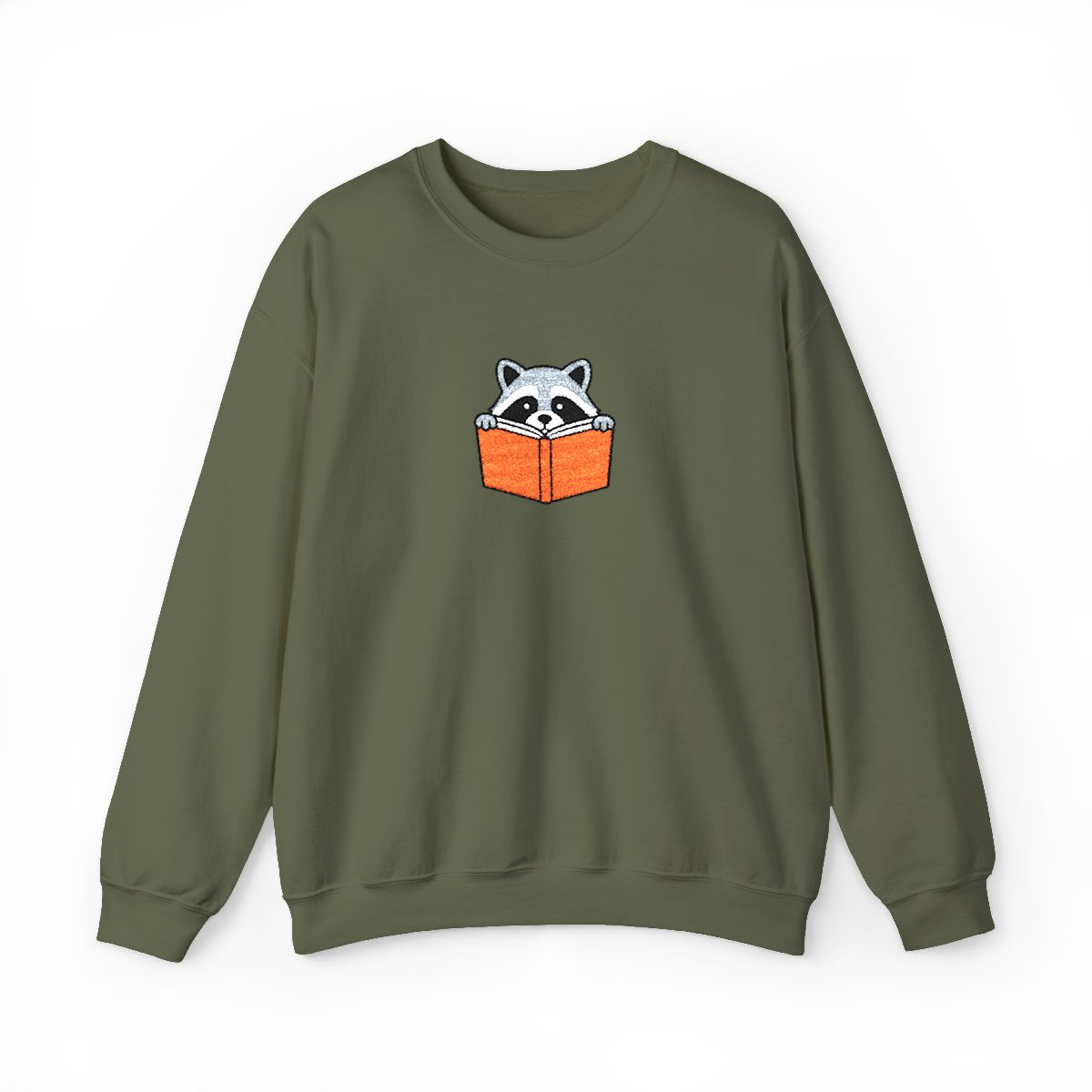 Reading Raccoon Embroidered Sweatshirt