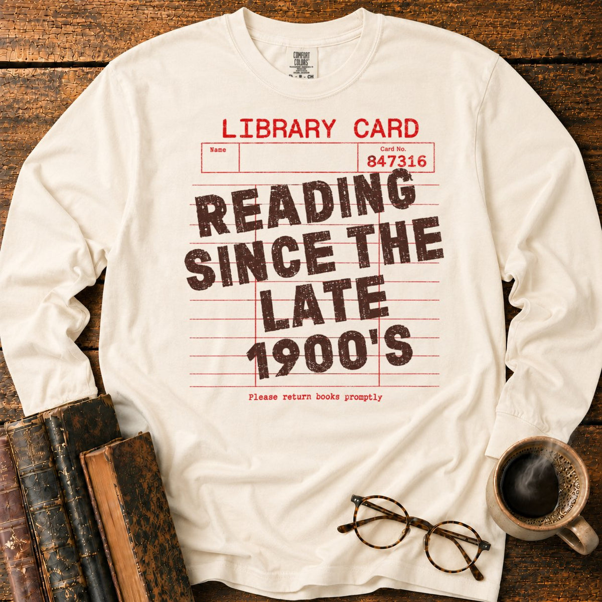 Reading Since Late 1900s LS T-Shirt in Ivory – BooksThreads