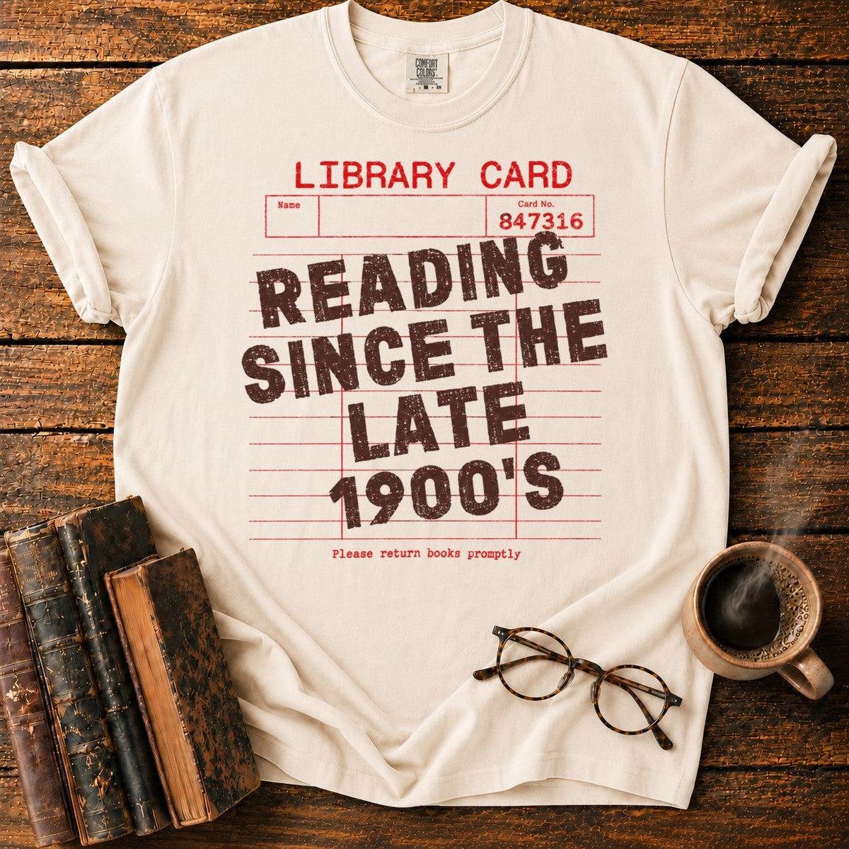Reading Since Late 1900s T-Shirt in Ivory – BooksThreads