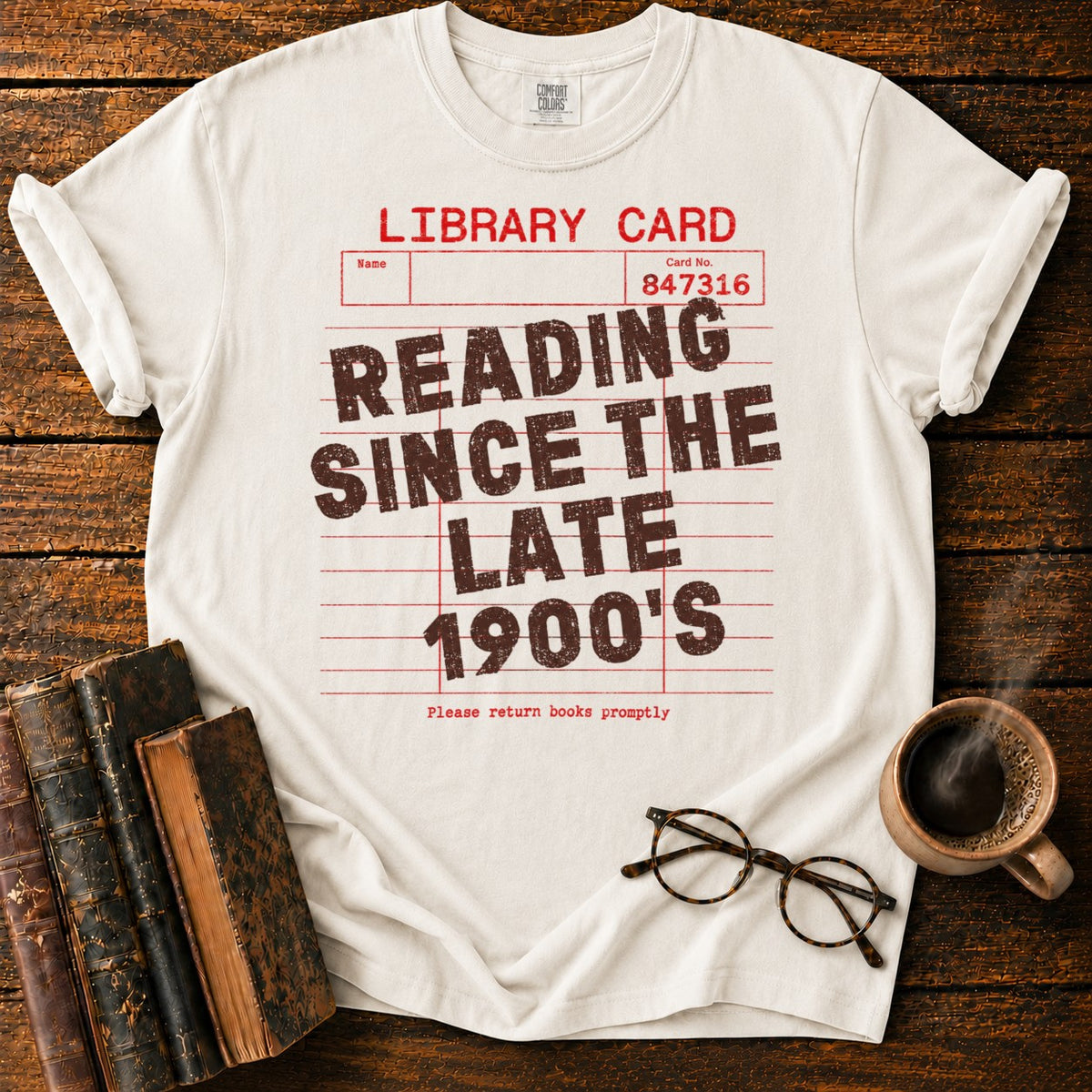Reading Since Late 1900s T-Shirt in White – BooksThreads
