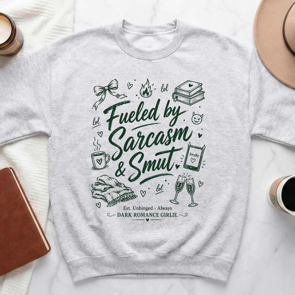 Sarcasm & Smut Unhinged Reader Sweatshirt
