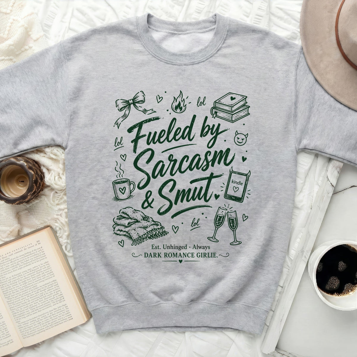 Sarcasm & Smut Unhinged Reader Sweatshirt