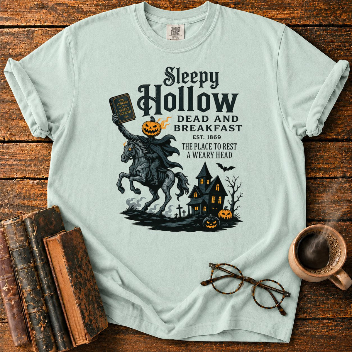 Sleepy Hollow Haunted Inn T-Shirt in Bay – BooksThreads
