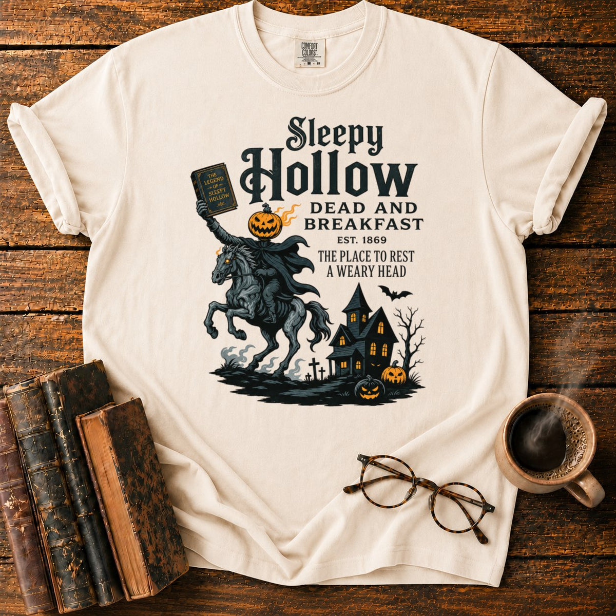 Sleepy Hollow Haunted Inn T-Shirt in Ivory – BooksThreads