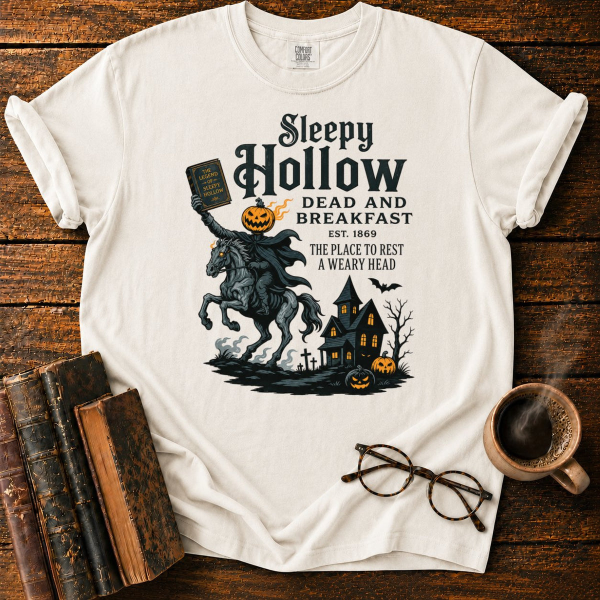Sleepy Hollow Haunted Inn T-Shirt in White – BooksThreads