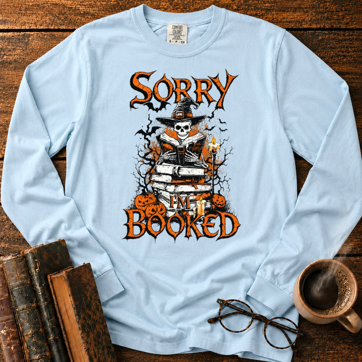 Sorry I'm Booked LS T-Shirt in Chambray – BooksThreads