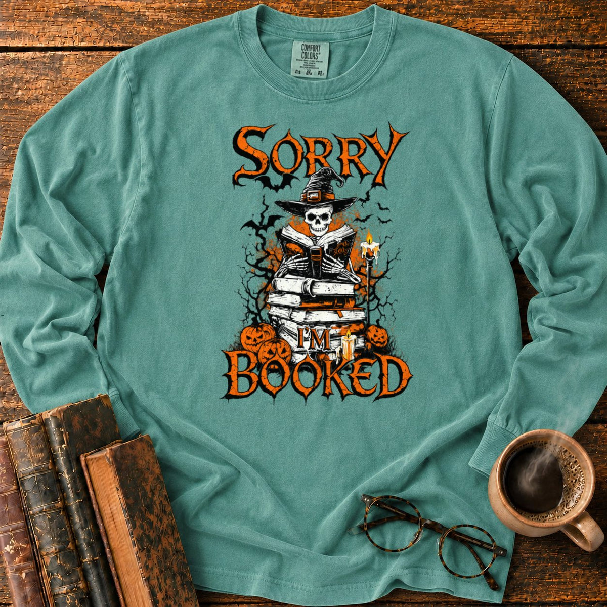 Sorry I'm Booked LS T-Shirt in Light Green – BooksThreads
