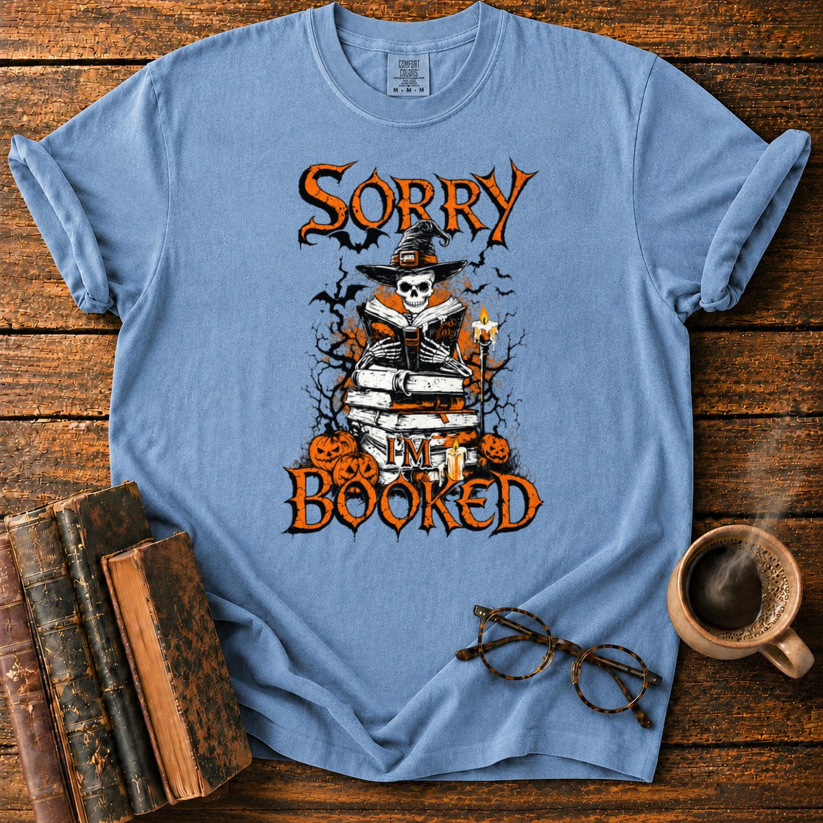Sorry I'm Booked T-Shirt in Blue Jean – BooksThreads