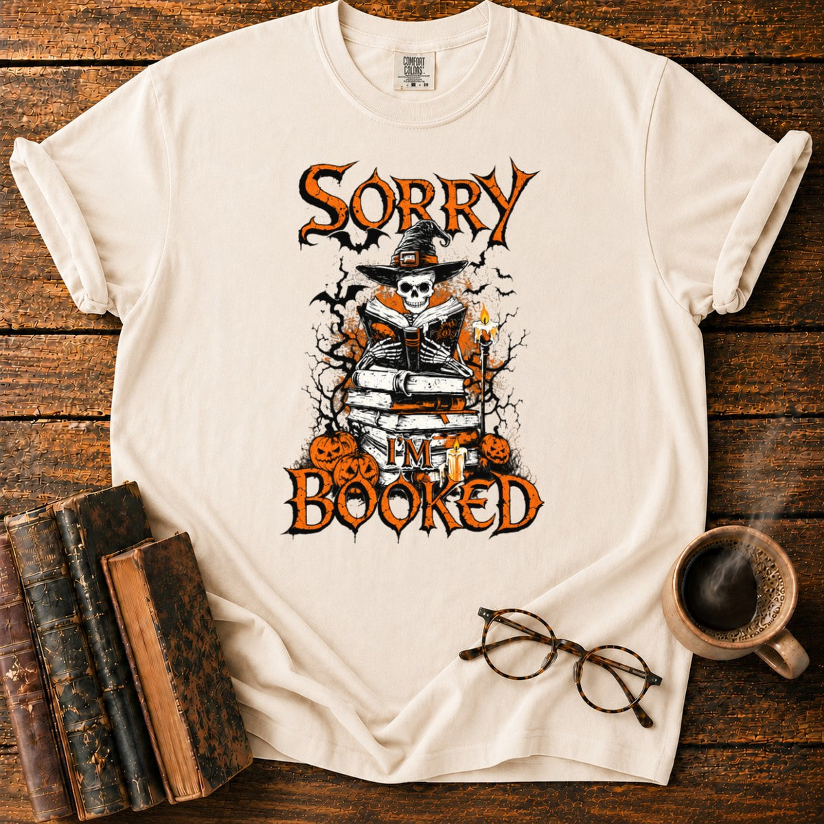 Sorry I'm Booked T-Shirt in Ivory – BooksThreads