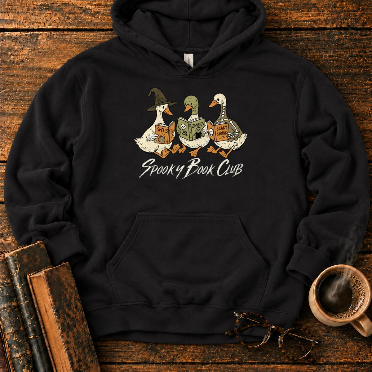 Spooky Book Club Geese Hoodie in Black – BooksThreads