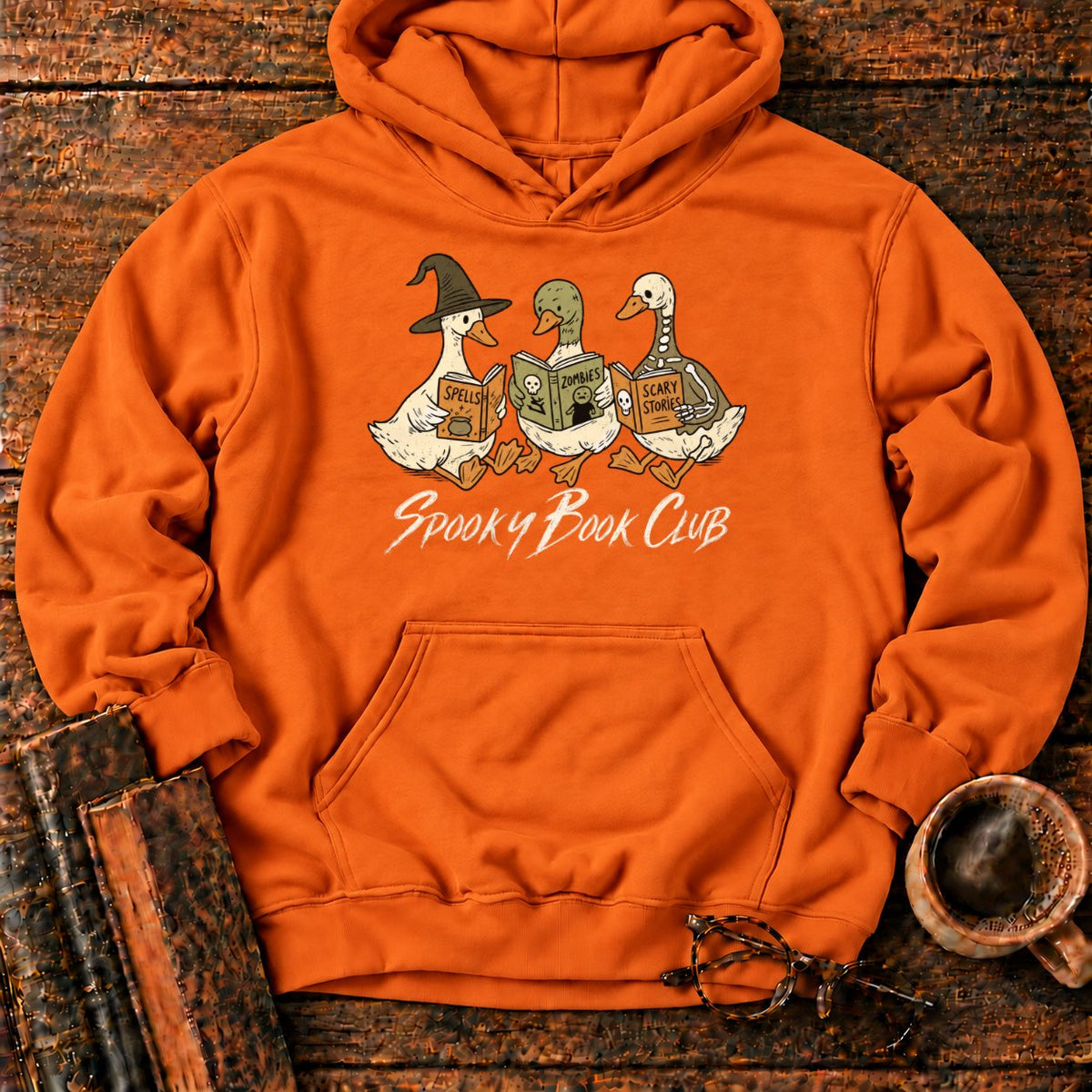 Spooky Book Club Geese Hoodie in Orange – BooksThreads